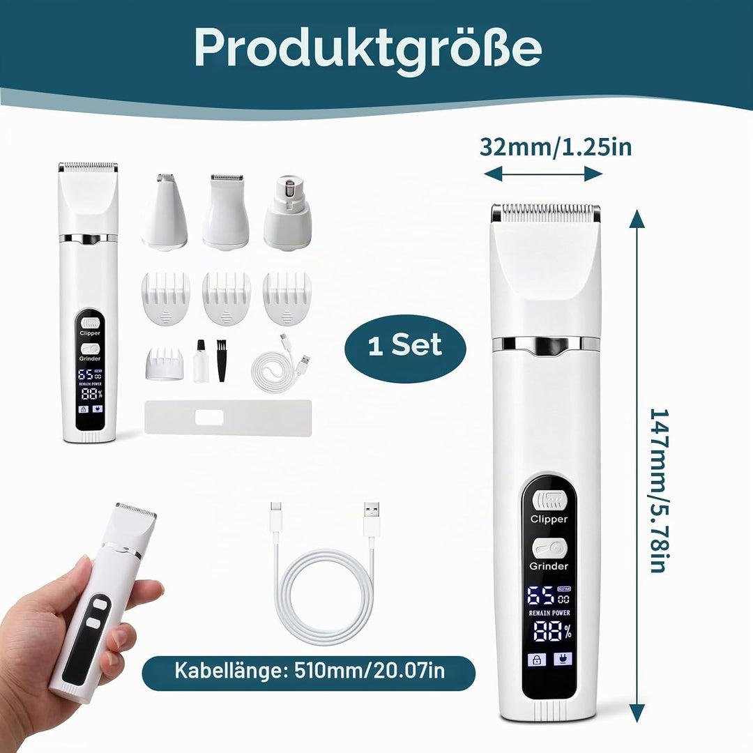 Hundeschermaschine Profi Set, Schermaschine Hund &amp; Katze Leise Tierhaarschneidemaschine, Hundehaarsc