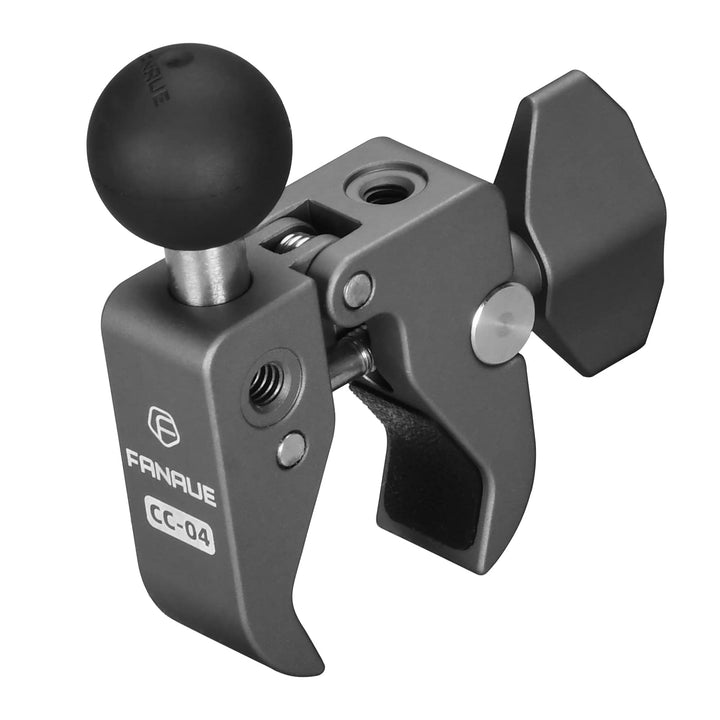 FANAUE Lenkerklemmbasis mit 1" Ball Adapter für Durchmesser 13-52mm Motorrad Fahrradlenker, Handyhal