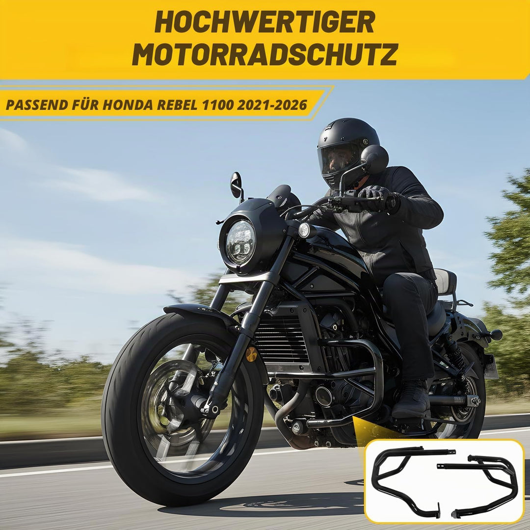 TAZGANTAX Highway Crash Bar für Rebel 1100 Motorrad Motor Stossstangenschutz Kompatibel mit Hon-da R