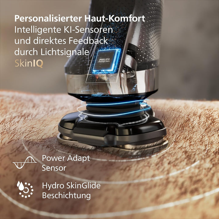Philips Rasierer i9000, Elektrischer Nass-und Trockenrasierer für Männer mit integriertem Trimmer, d