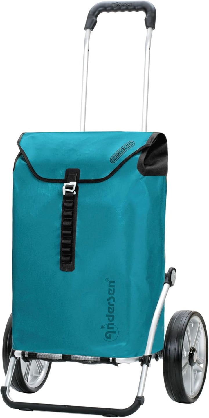 Andersen Shopper Royal mit Kugellager Alu klappbar mit Kugellagerrad Ø 25 cm und 49 Liter Tasche Ort