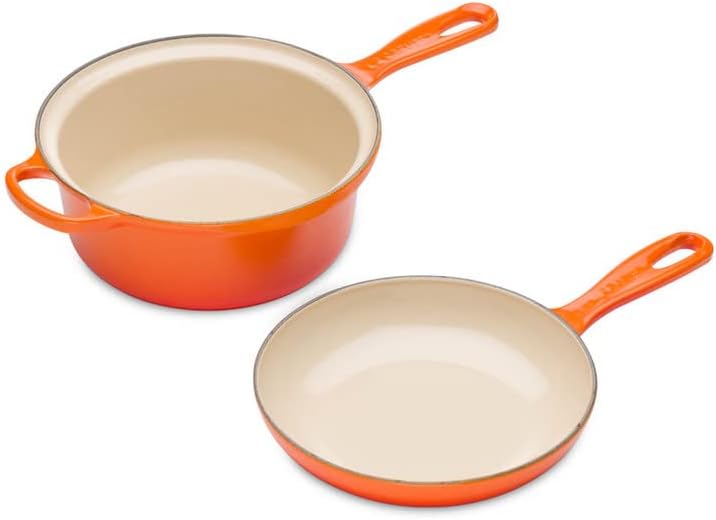 Le Creuset Signature 2-In-1 Marmitout, Gusseisen, Ø 22 cm, 2,3 L, Ofenrot, 25044220902460, Ofenrot