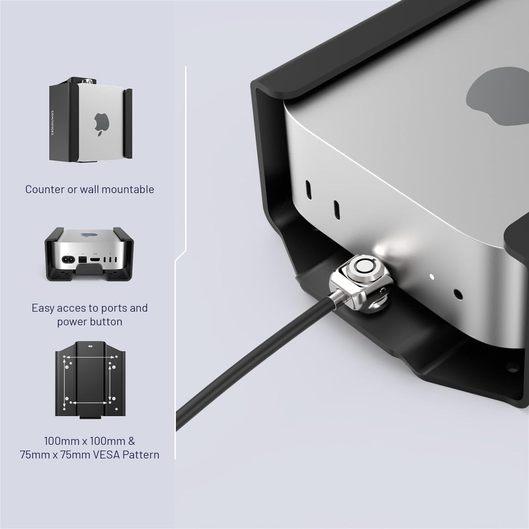 Compulocks MMEN24CL custodia di sicurezza per PC Nero Alluminio 1 pz (MAC MINI M4 2024 SECURE MOUNT