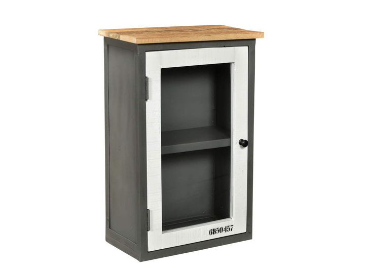 Woodkings® Bad Hängeschrank Pinetown Metall recyceltes Massivholz antik, Vintage, Design, Industrial
