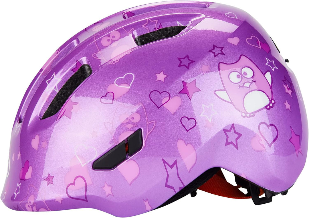 ABUS Kinderhelm Smiley 3.0 - Fahrradhelm mit tiefer Passform, kindergerechten Designs & Platz für ei
