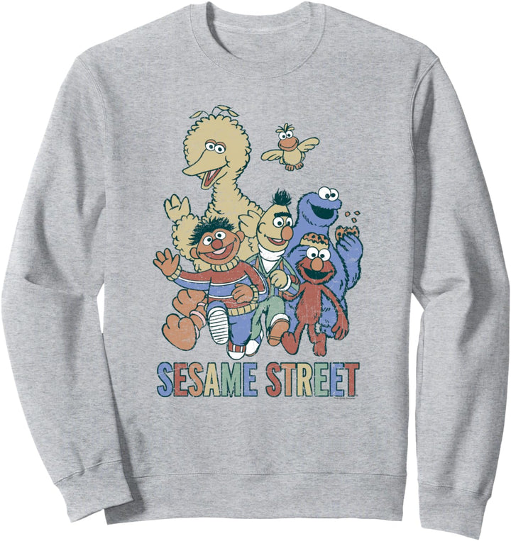 Sesame Street Colorful Group Sweatshirt Sweatshirt