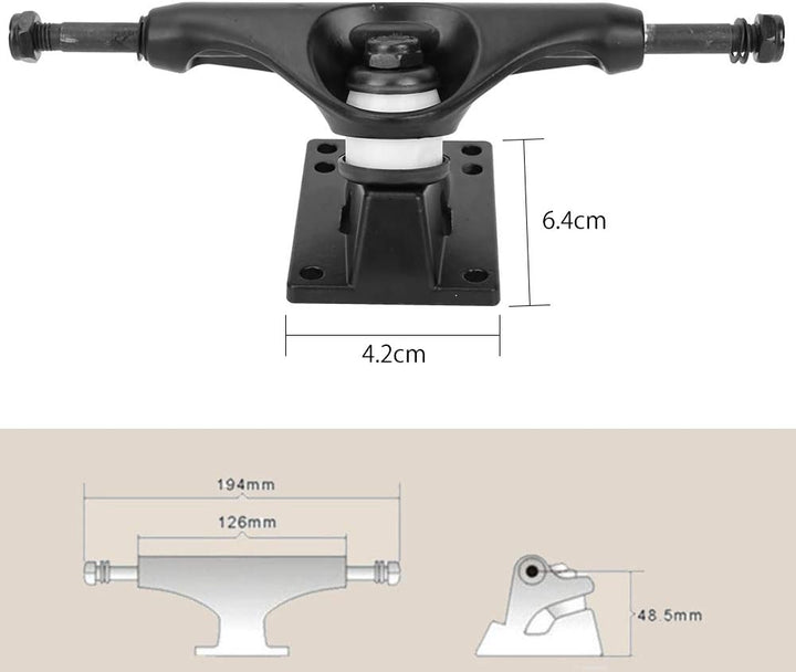 Alomejor 2 Stücke Professionelle Skateboard Brücke Bracke für Skateboard Riemenantrieb 4 Rad Longboa