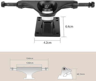 Alomejor 2 Stücke Professionelle Skateboard Brücke Bracke für Skateboard Riemenantrieb 4 Rad Longboa