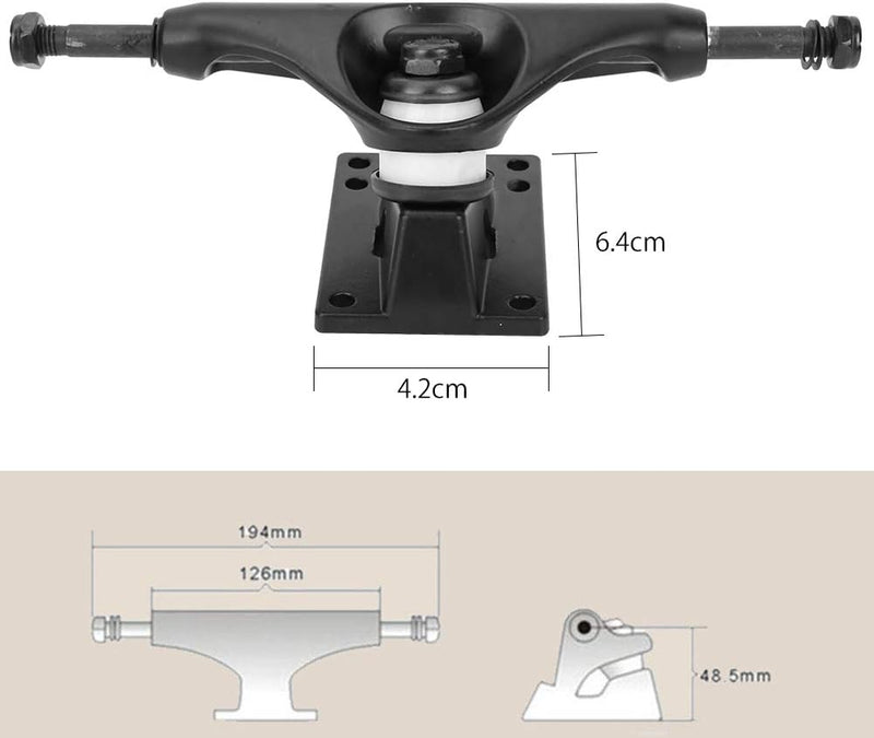 Alomejor 2 Stücke Professionelle Skateboard Brücke Bracke für Skateboard Riemenantrieb 4 Rad Longboa