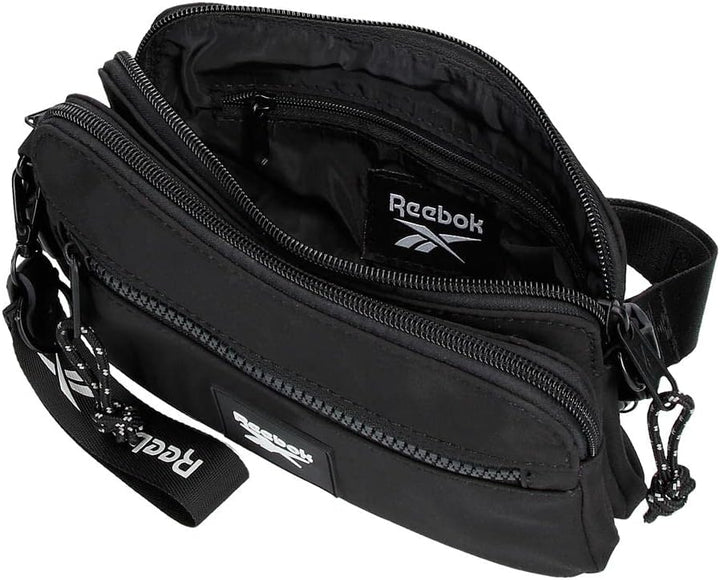 Reebok Damen Elsie Gepäck- Kuriertasche Bandolera Plana Schwarz, Bandolera Plana Schwarz