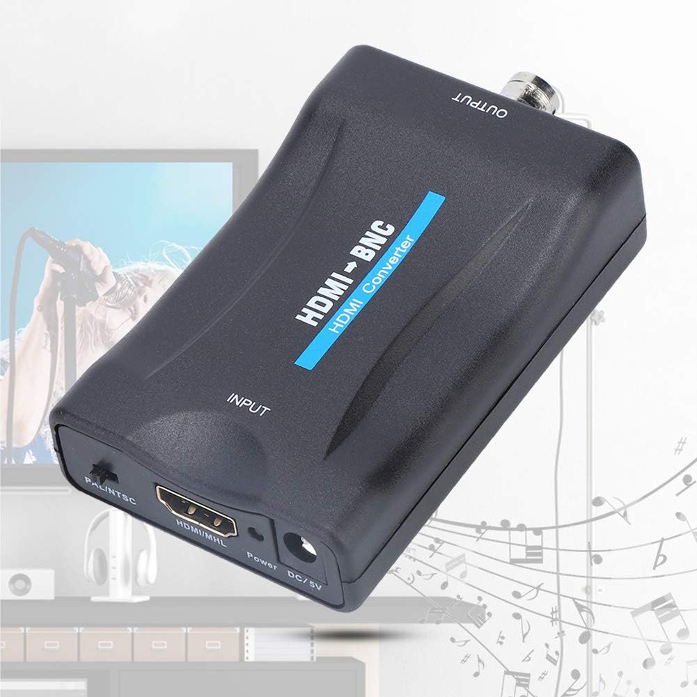 HDMI-zu-BNC-Konverter, Koaxialkabel-Adapter für Fernseher, Videokonverter Mit 3,5-Mm-Osignal-Adapter