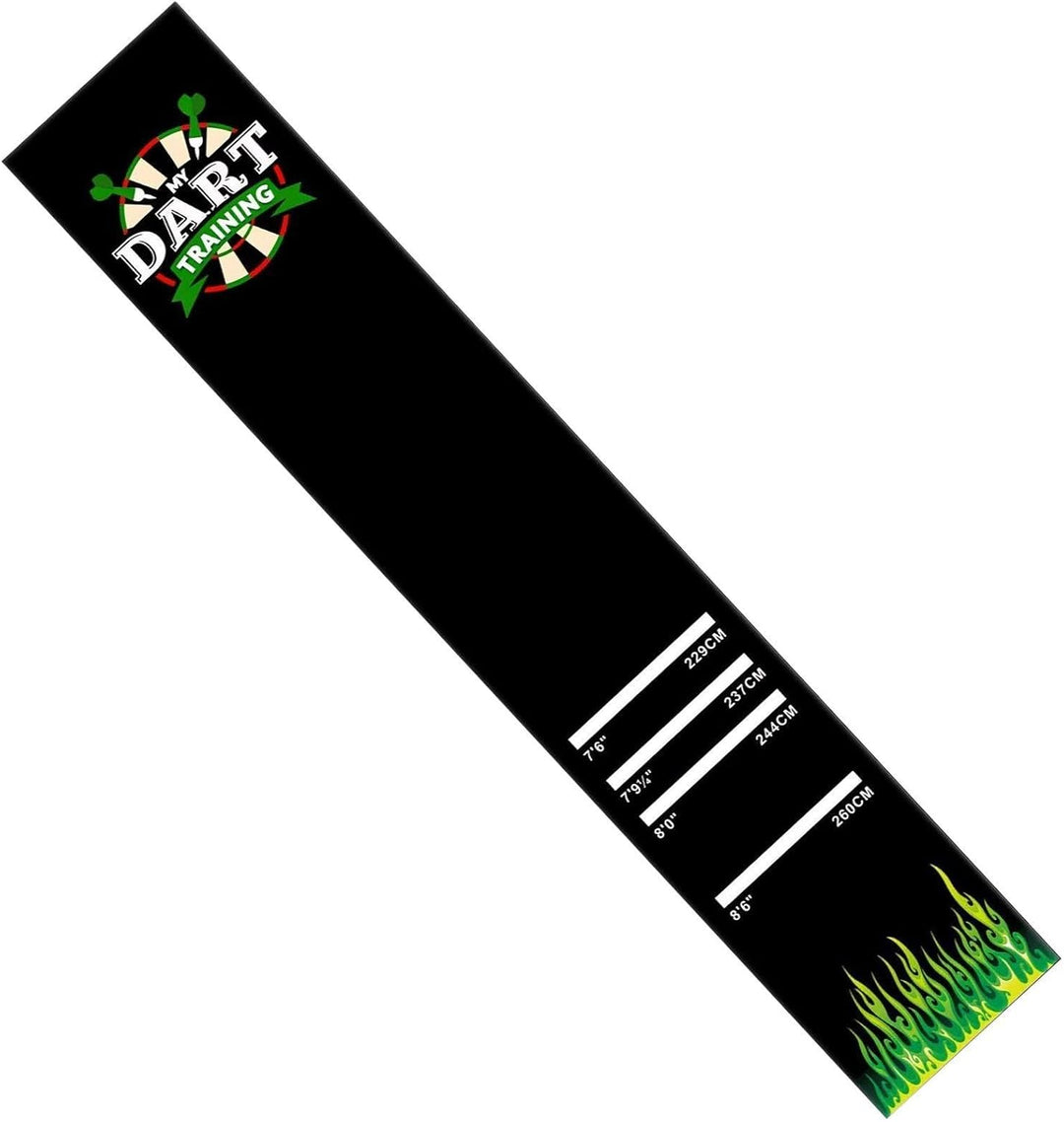 Dartmatte, 300x62cm Dartteppich Mit Abwurflinie –Kristallsamt Rutschfeste Gummimatte 4 Abwurfdistanz