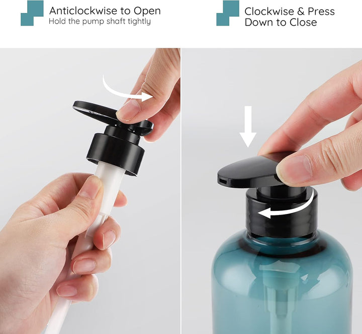 Segbeauty 2 x 500 ml Flüssigseifenspender für Badezimmer, Pumpflaschen für Shampoo, Spülung, Duschge