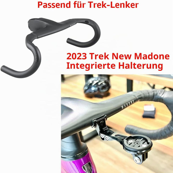 Cestbon Fahrradhalterung für Garmin Edge Wahoo Elemnt Combo Mount für Trek New Madone Integrierter L