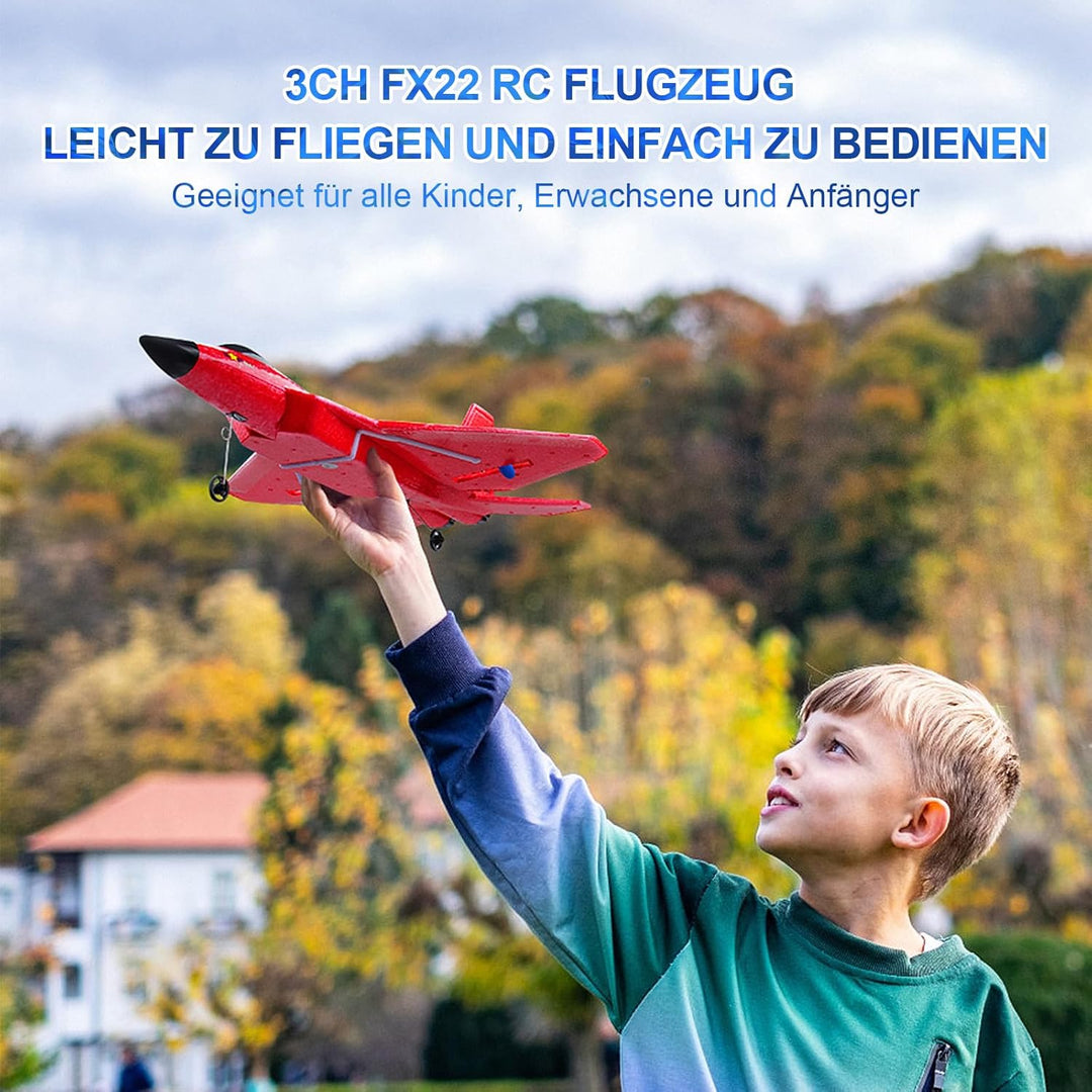 Henakmsl RC Flugzeug 3CH Ferngesteuerter Kämpfer 2.4GHz RC Flugzeug RTF für Anfänger, Kinder und Erw