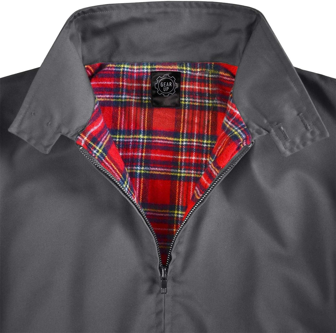 Original GearUp® Harrington Jacke English Style in 12 verschiedenen Designs wählbar 5XL Anthrazit, 5