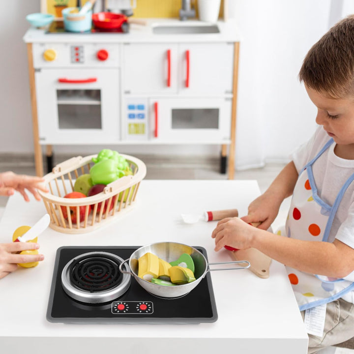 Toddmomy 1 Satz Realistischer Induktionsherd mit Licht und Sound Küchenzubehör für Kreatives Rollens