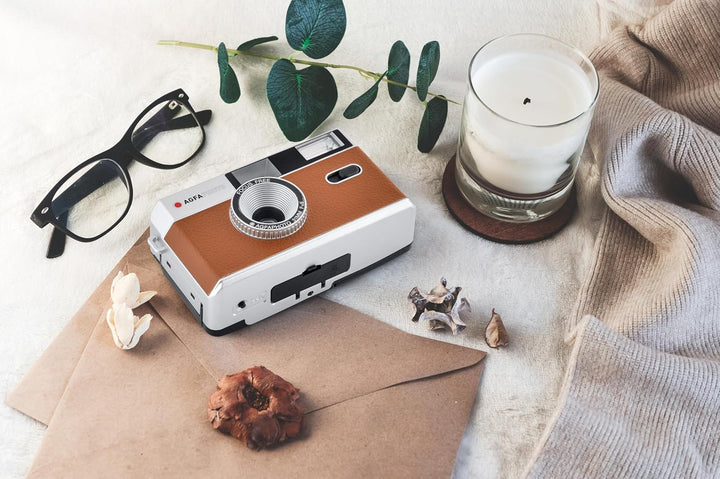 AgfaPhoto analoge 35mm Kleinbildfilm Foto Kamera braun braun Kamera Single, braun Kamera Single