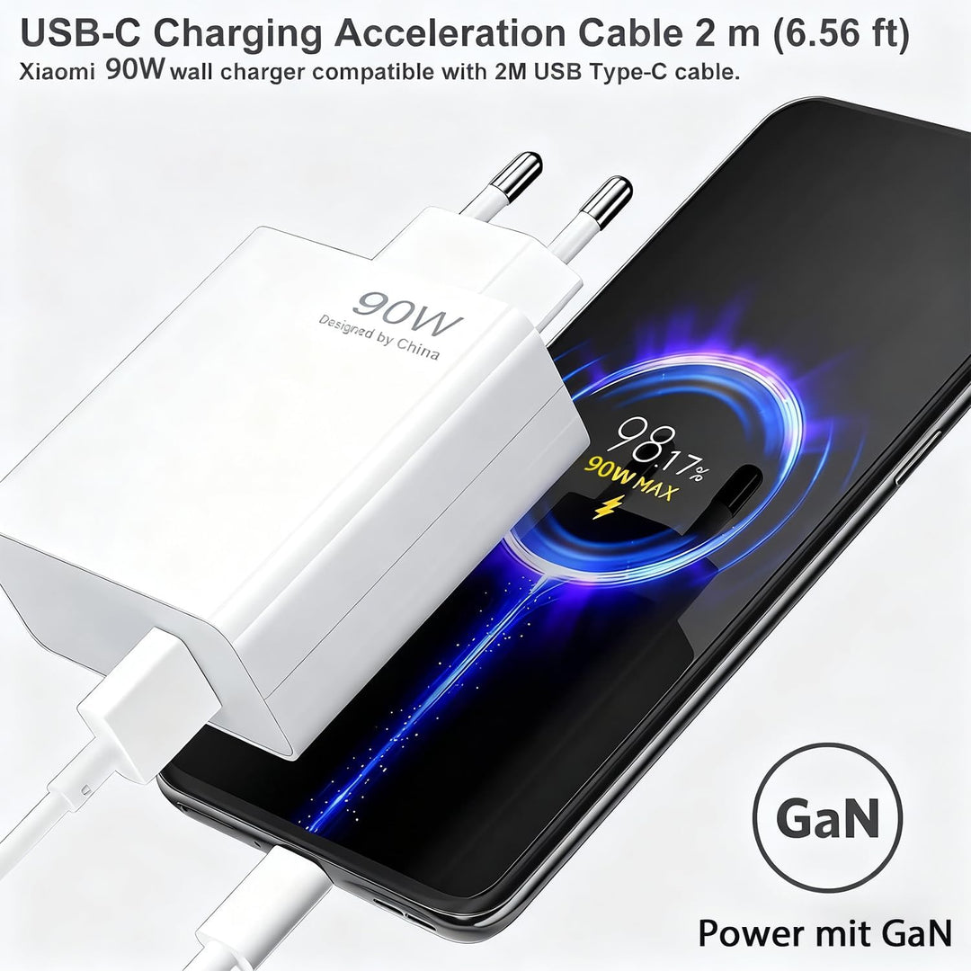 90W USB C Ladegerät Ladekabel für Xiaomi 15 Ultra 15T 15Pro, 14 Ultra 14T 13T 14T Pro, 13T Lite, Red