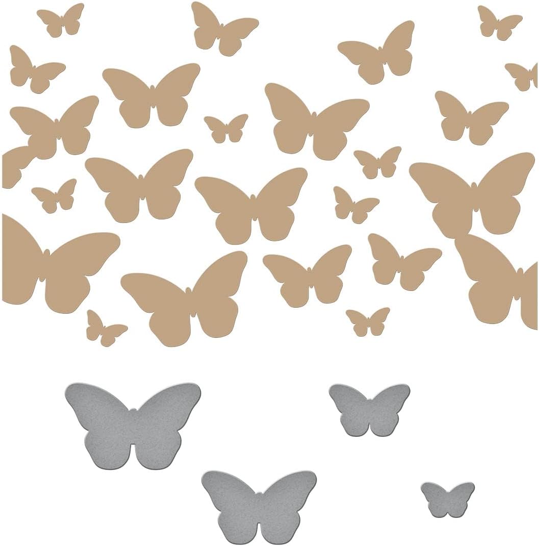 Spellbinders GLP-376 Fluttering by Glimmer Hot Foil Plate & Stanzformen-Set, Metall