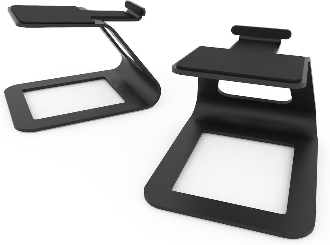 Kanto SE2 Elevated Desktop Speaker Stands for Small Speakers | Black | Pair Schwarz, Schwarz