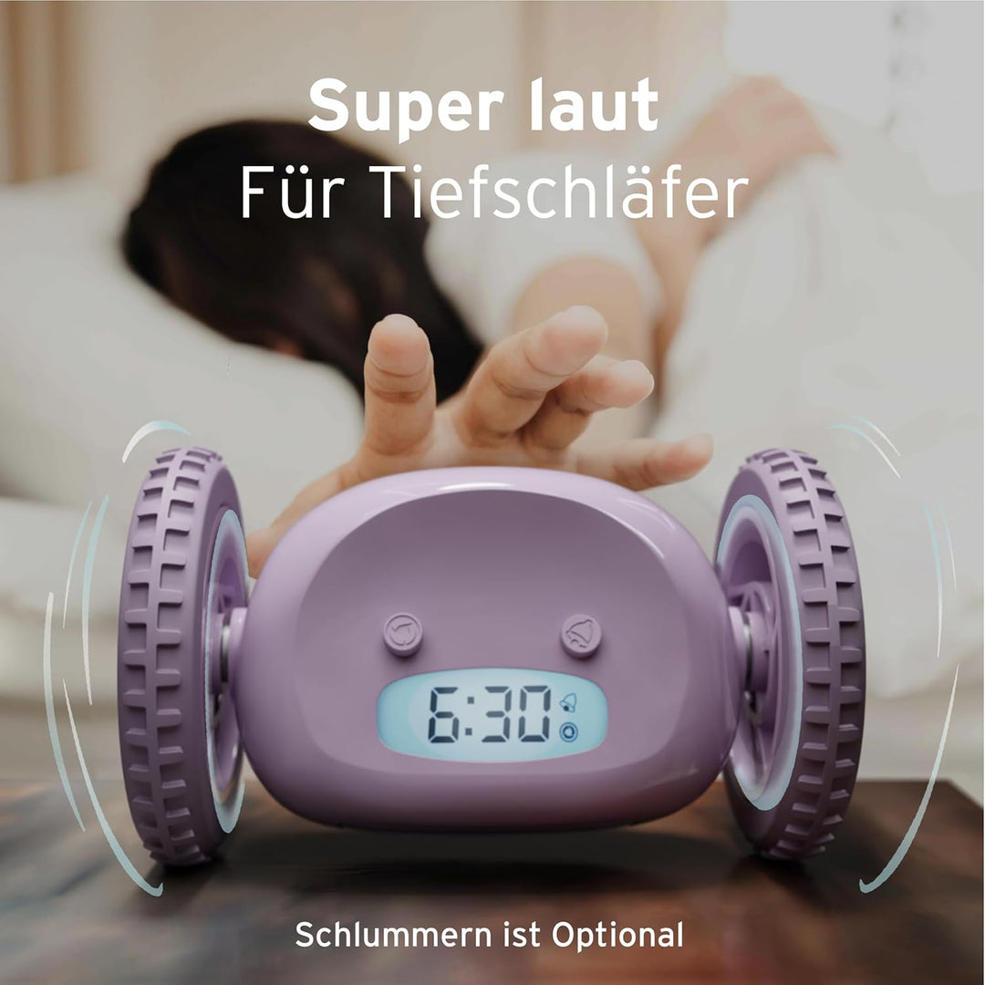 CLOCKY Lauter Wecker Digital Wecker Laut für tiefschläfer Erwachsene Jugendliche Lustig für schwerhö