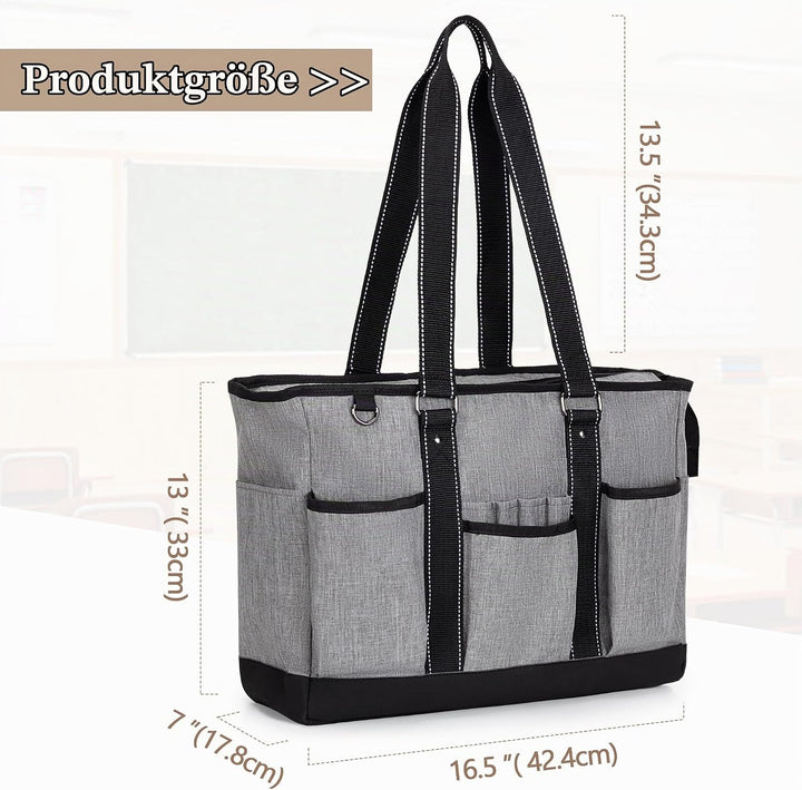 Damero Lehrertasche, Lehrer Arbeitstasche mit gepolstertem Laptopfach, Lehrer Utility Tasche mit meh