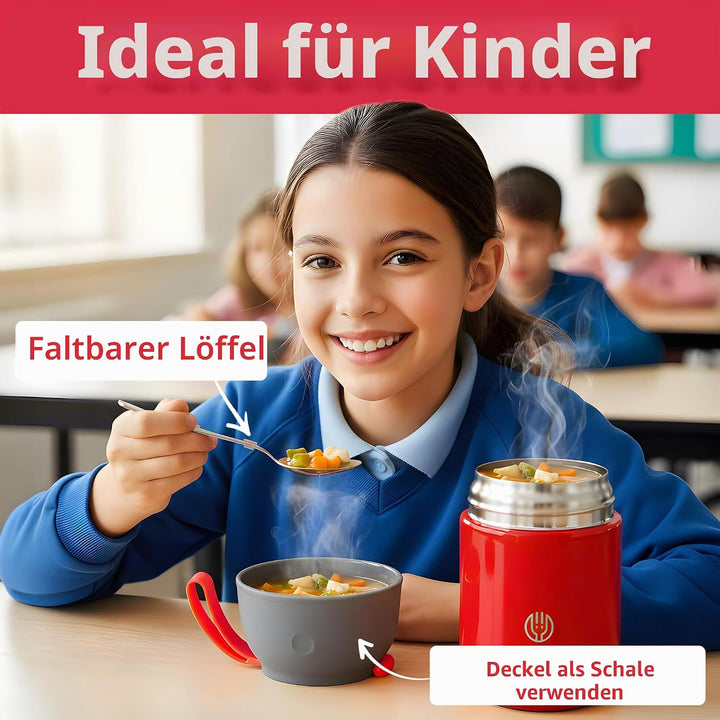 GOOD FOR YOU - Isolierter Lebensmittelbehälter – 530 ml Edelstahlbehälter für warme und kalte Mahlze