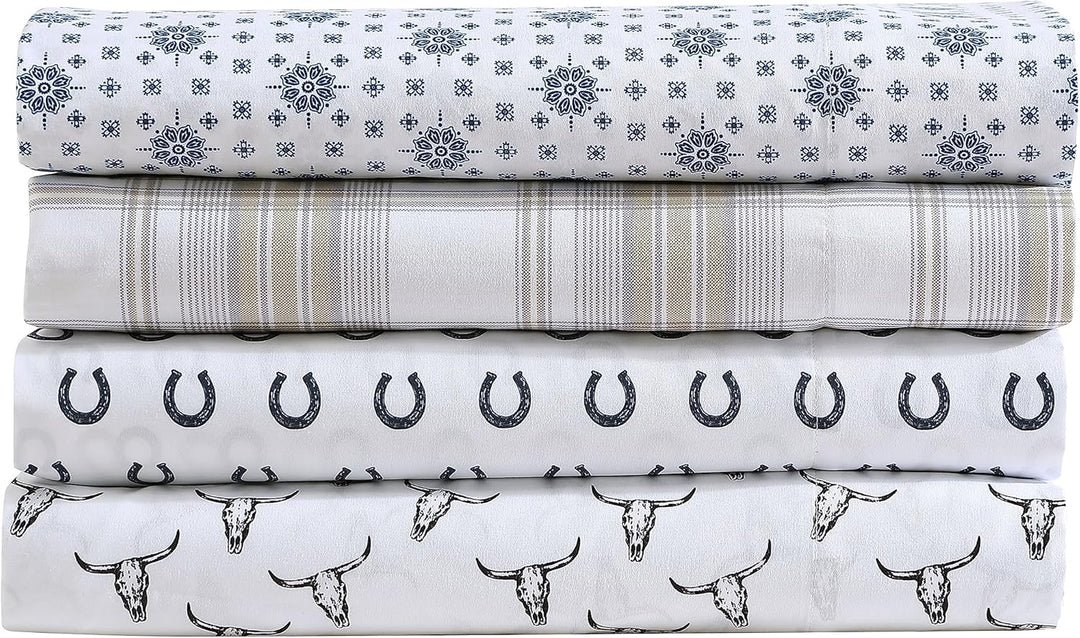 Wrangler - Queensize-Bettlaken-Set, seidiges und leichtes Bettbezug-Set, lässige Heimdekoration (Day