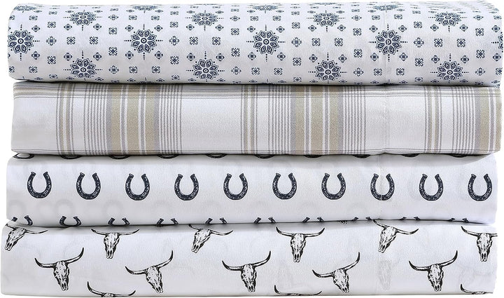 Wrangler - Queensize-Bettlaken-Set, seidiges und leichtes Bettbezug-Set, lässige Heimdekoration (Day