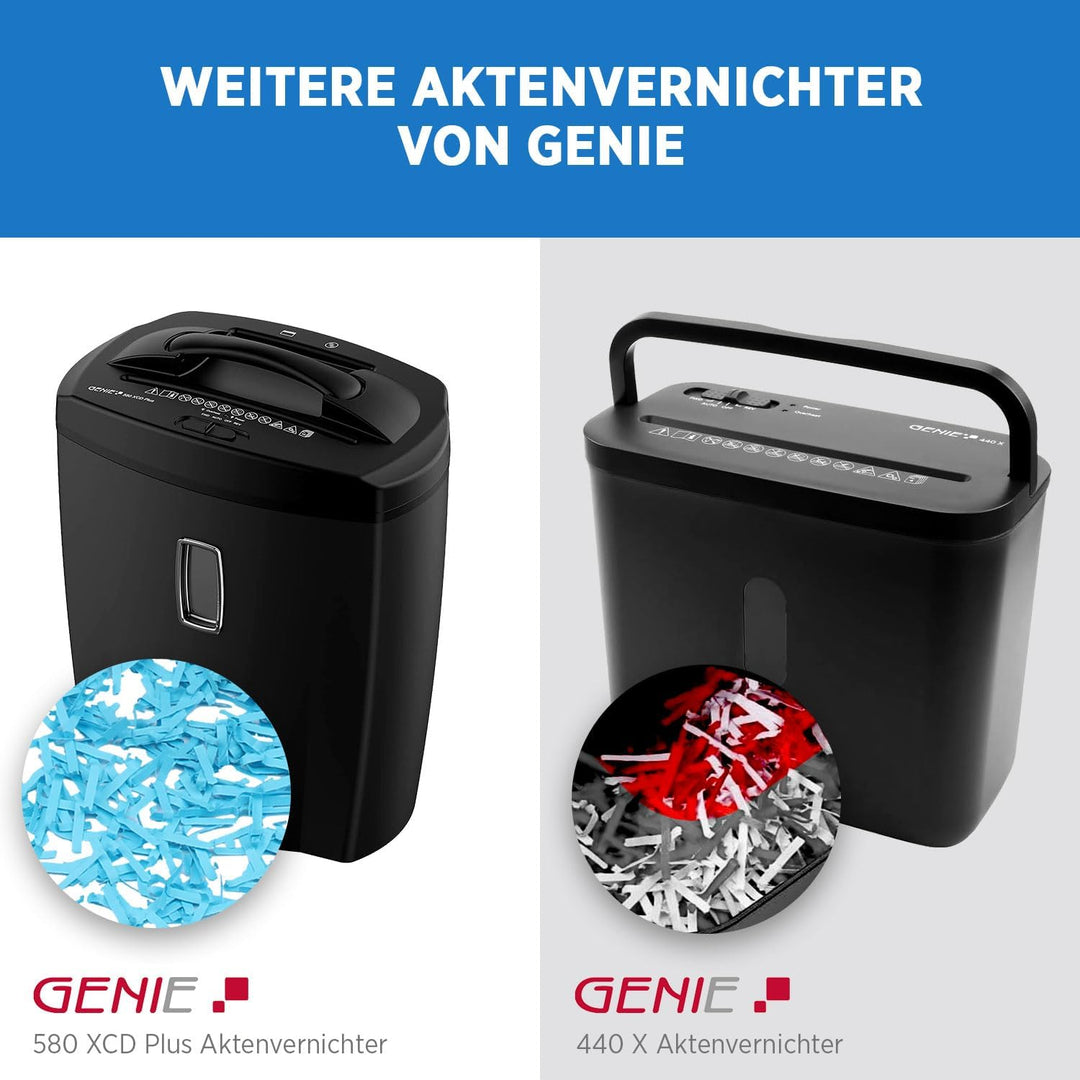 GENIE 260 S Plus Aktenvernichter | Papierschredder mit 6-mm Streifenschnitt | Schredder Aktenvernich