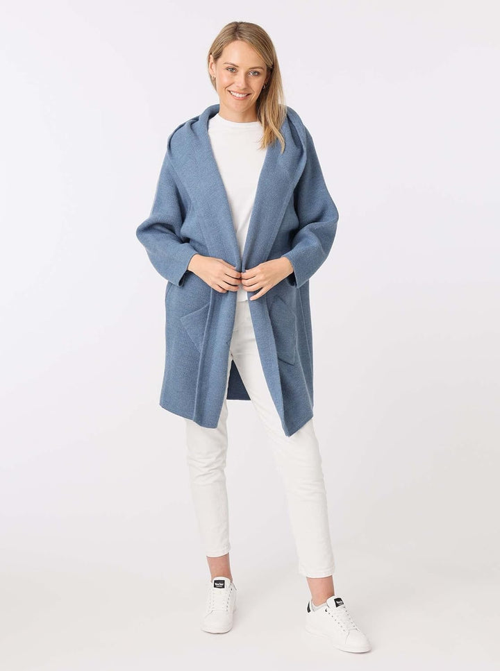 Zwillingsherz Strickjacke Cardigan für Damen - Hochwertiger Mantel Überwurf warm kuschelig weich mit