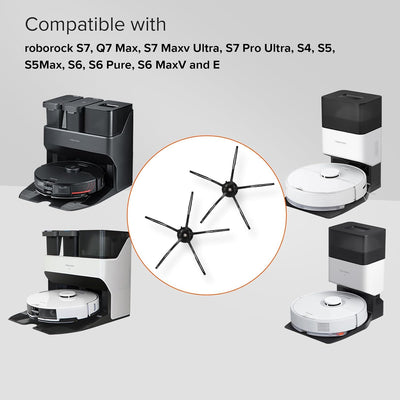 roborock Original Zubehör,Silikon Seitenbürsten für Staubsauger S4, S5,S5 Max,S6,S6 Pure,S6 MaxV,S7,