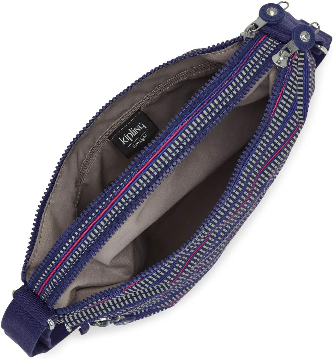 Kipling Damen Alvar Umhängetaschen Blau Geo Print, Blau Geo Print