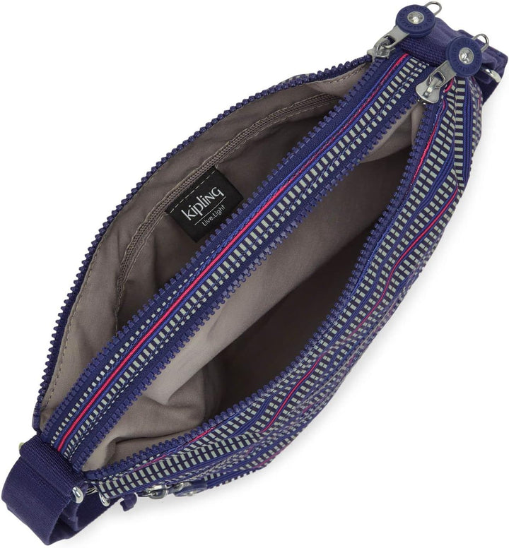 Kipling Damen Alvar Umhängetaschen Blau Geo Print, Blau Geo Print