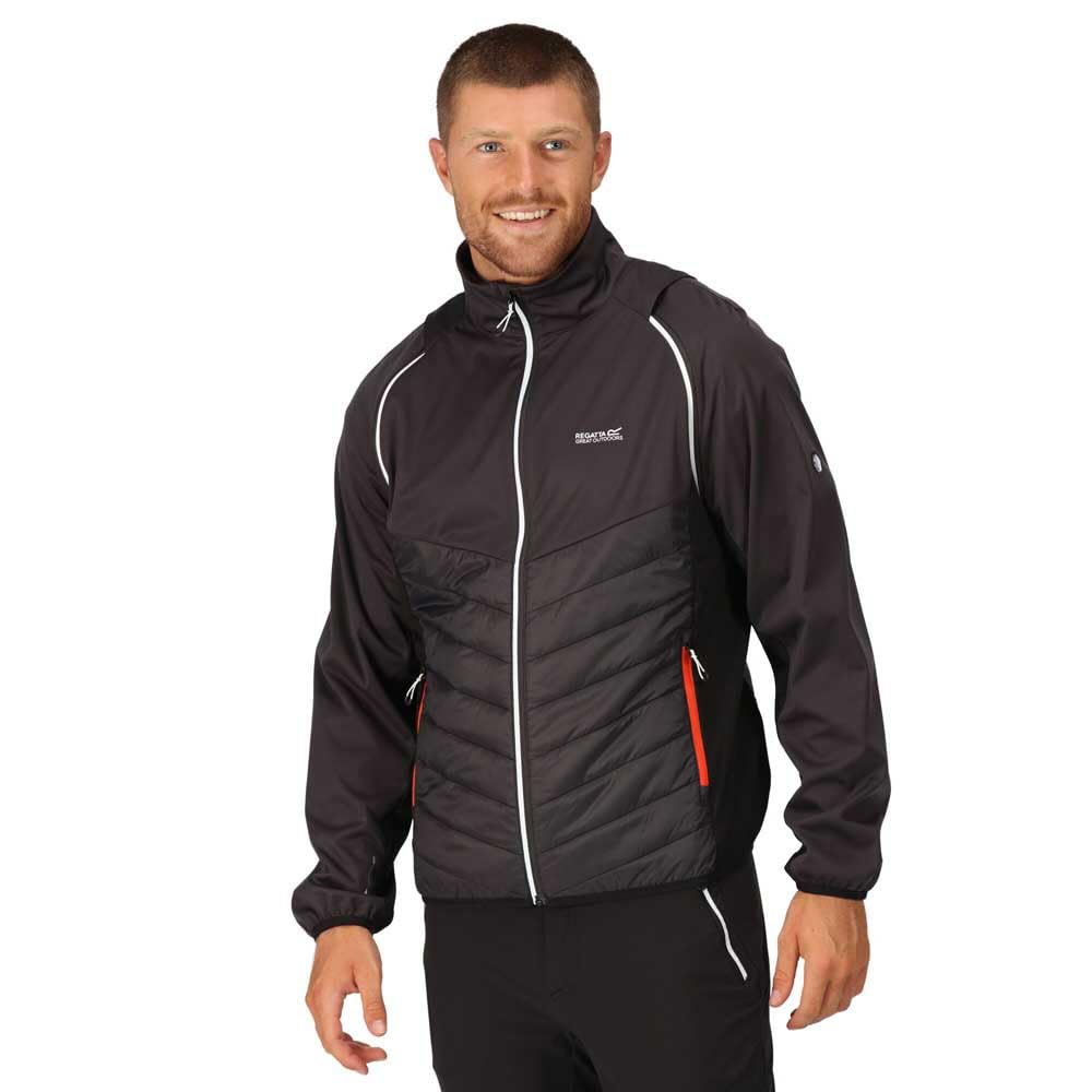 Regatta Herren 2in1 Daunenjacke/Weste Steren Hybrid S Ash/Black, S Ash/Black