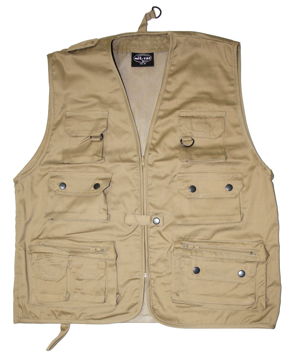 Mil-Tec Herren Jagd-u Weste XXL Khaki, XXL Khaki