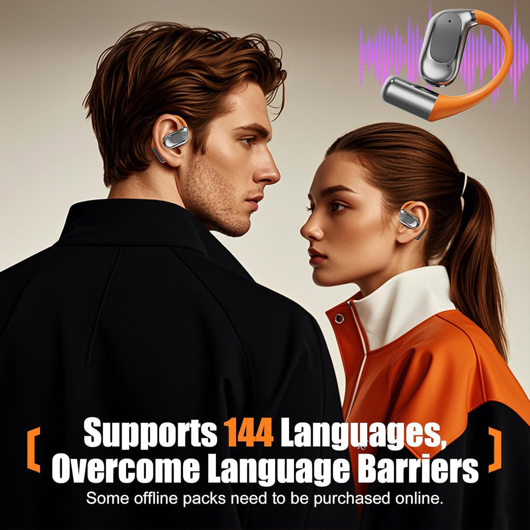 AI Kopfhörer Übersetzer, Translation Earbuds mit 144 Sprachen Übersetzung, Kabellos Bluetooth 5.4 Sp
