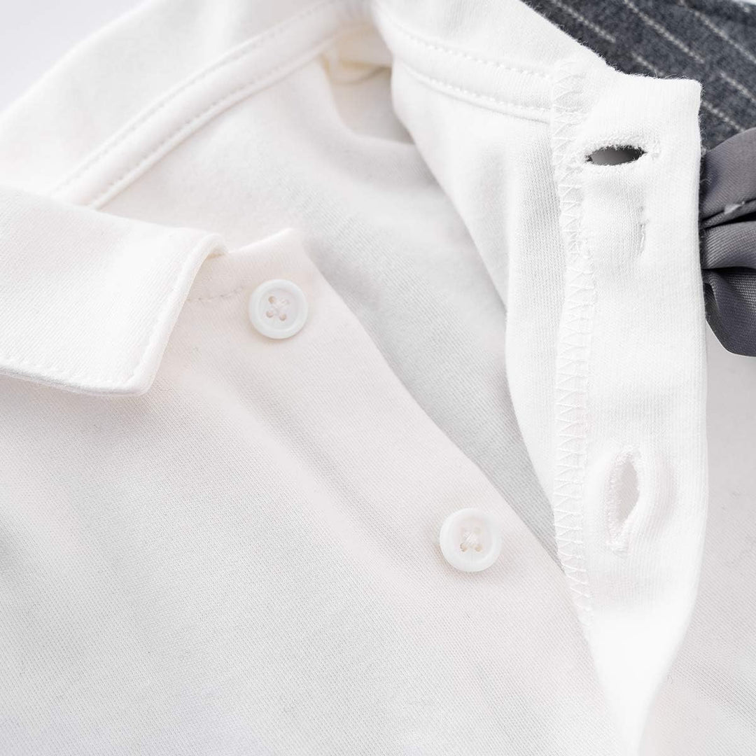 Famuka Baby Anzüge Baby Junge Sakkos Taufe Hochzeit Babybekleidung Set Grau 73, Grau 73