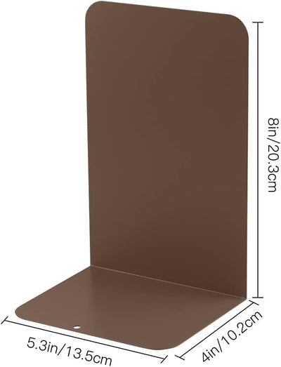 MSDADA Buchstützen aus Metall L, 102x203x135mm, 4 Paar CD Buchständer Kinder, Bücherregal für Schule