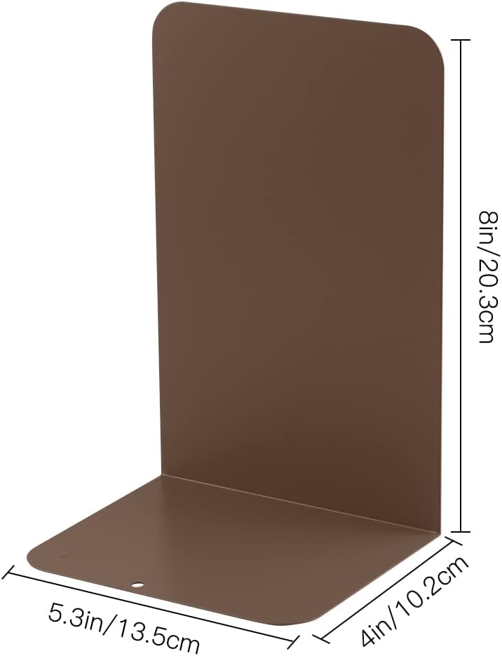MSDADA Buchstützen aus Metall L, 102x203x135mm, 4 Paar CD Buchständer Kinder, Bücherregal für Schule