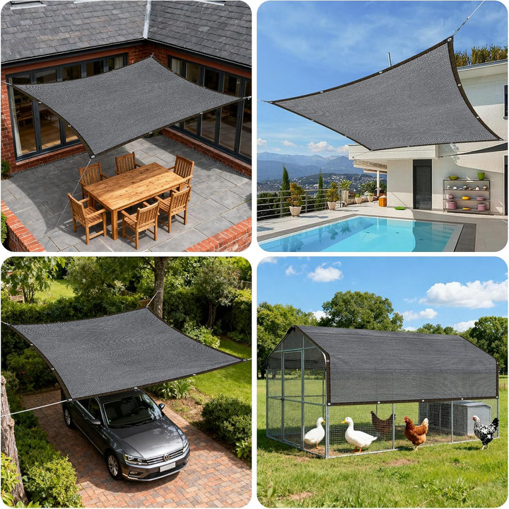 Sonnensegel Garten - Schattennetz mit ösen Outdoor Sonnenschutz 4x5m Schattierungsnetz Netz für Balk