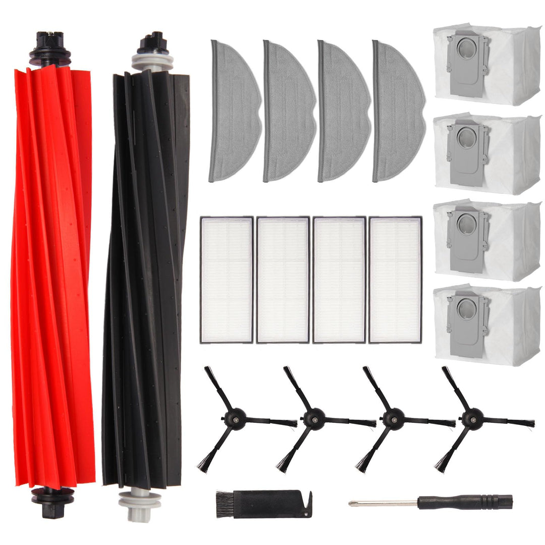Zubehörset für Roborock S8 Pro Ultra 4*Saugroboter, Ersatzteile Enthält Hauptbürsten Filter Staubbeu