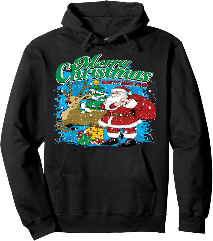 Merry Christmas Weihnachten Big Santa Claus Xmas Dress Gift Pullover Hoodie