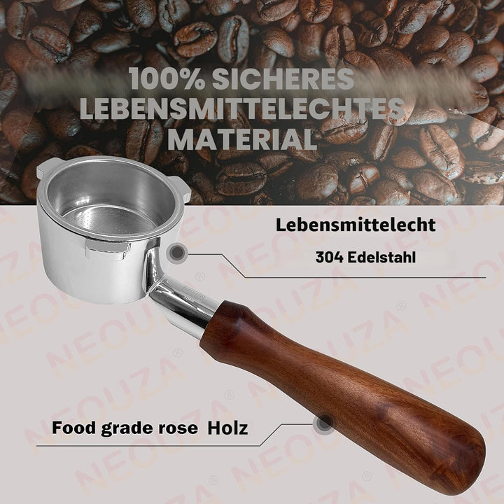 NEOUZA Espresso-Siebträger ohne Boden, 51mm, kompatibel mit Delonghi La Specialista EC9155/93359355/