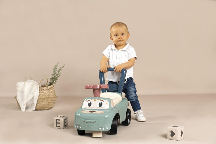 Smoby - Little Smoby Mein erstes Auto Rutscherfahrzeug - Kinderfahrzeug mit Staufach und Kippschutz,
