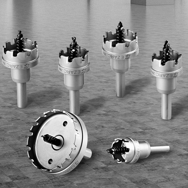 EZARC Lochsäge Hartmetall-Bohrer, leistungsfähiger Lochöffner ideal für Löchern in Edelstahl und Met