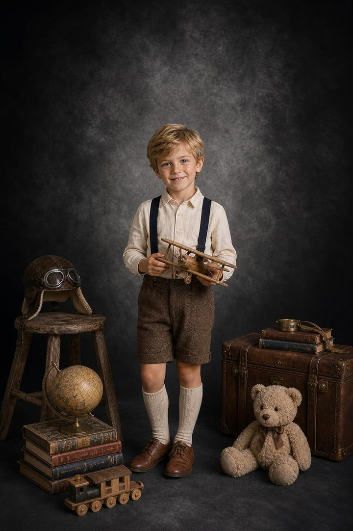 Kate Hintergrund Fotostudio Grau 1,5x2,2m Backdrop Schwarzer Hintergrund Retro Feste Schwarze Fotohi
