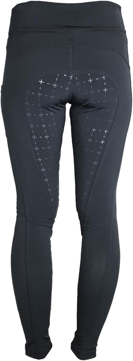 MS-Trachten Reitleggings Kinder Silikonvollbesatz mit Handytasche Reithose Mädchen Tessa 122-128 Sch