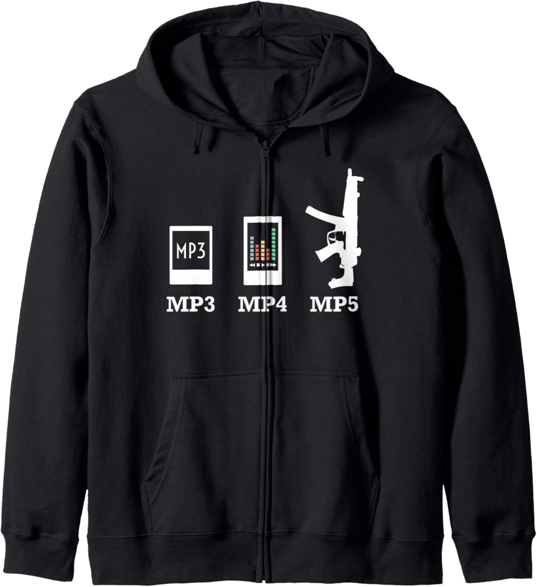 MP3 MP4 MP5 Lustiges 2. Änderung Support Shirt Kapuzenjacke